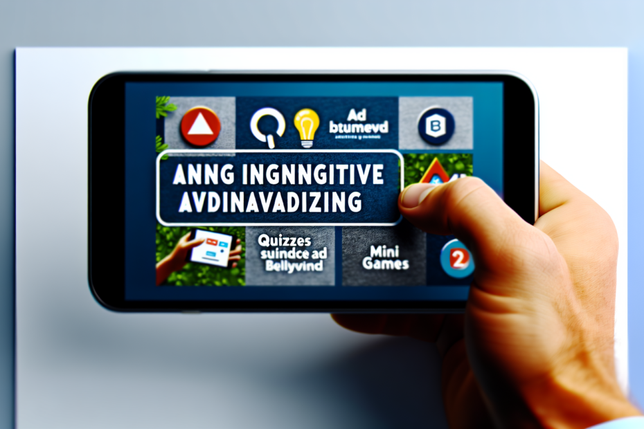 Nyt fokus på interaktivt annoncerepertoire: Øget engagement gennem brugerinvolvering i displayformatet En interaktiv annonce med engagerende elementer som quiz og mini-spil, der fremhæver en stærk visuel brandidentitet. Alt-text: Interaktiv digital annonce med quiz og mini-spil, der illustrerer engagement og stærk brandidentitet.