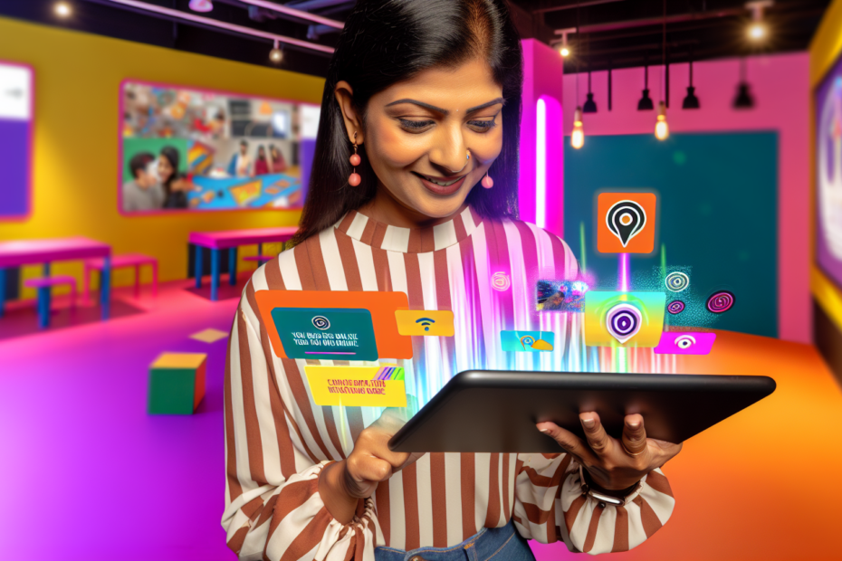 Interaktivt brandindhold: Vejen til stærkere brugerinvolvering og bedre digitale resultater En person, der interagerer med forskelligt interaktivt brandindhold på en tablet, herunder quizzes og immersive oplevelser, i et kreativt og farverigt digitalt rum. alt="Person bruger tablet til at engagere sig i interaktivt brandindhold med farverige grafikker"